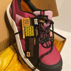 Caterpillar Pink and Black Combat Boots